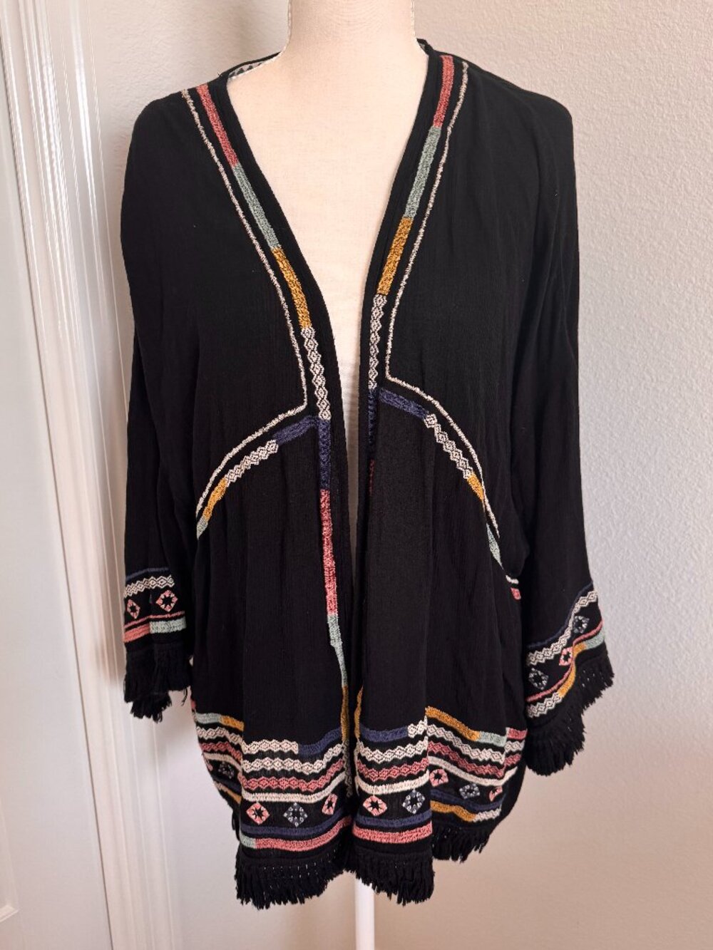 Knox Rose Embroidered Boho Cardigan